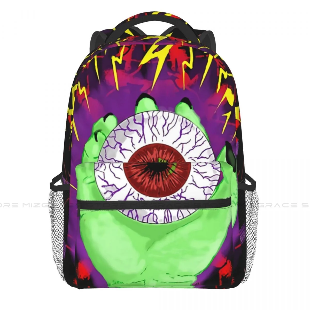 

Large Capacity Casual School Bag Electric Eye Dark Art Travel Laptop Backpacks Multifunctional Soft Rucksack for Teenager