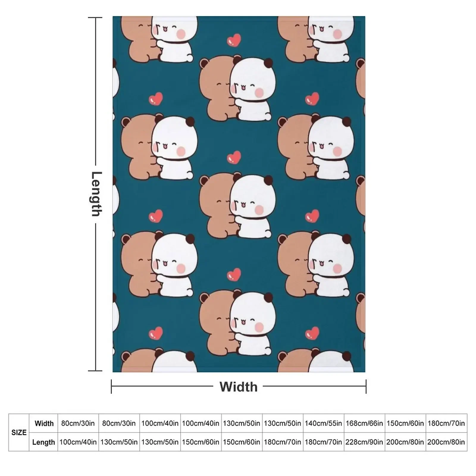 DuDu Bear and BuBu Panda special moment?? Active Throw Blanket couch cozy soft plush fuzzy picnic outdoor blanket