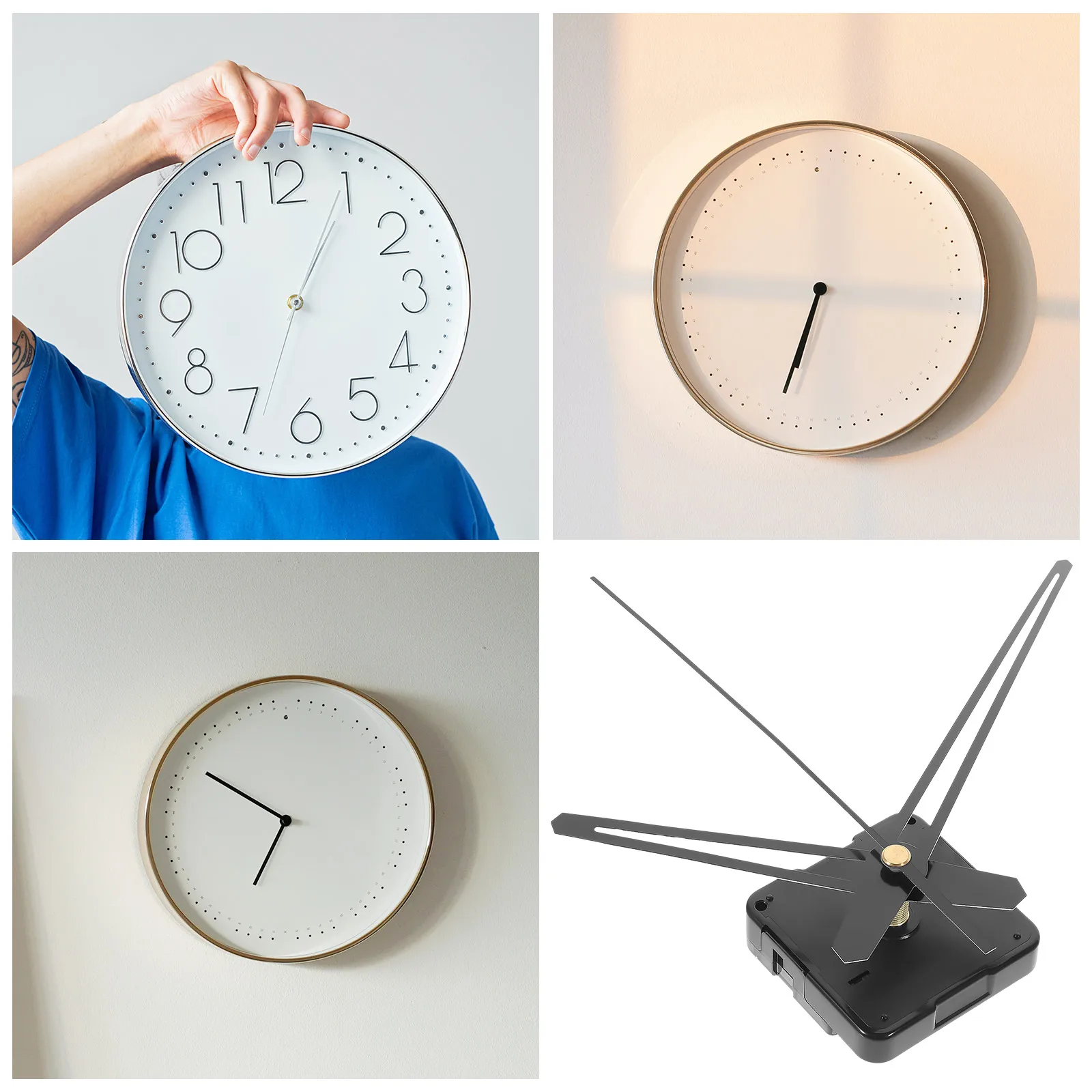 

1Set DIY Clock Movement Kit High Precision Mechanism Hands Replacement Parts for Frameless Wall Clocks Clock Kit