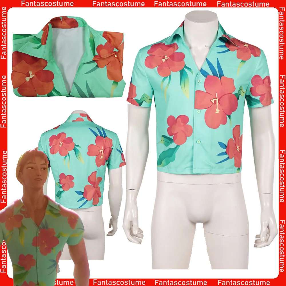 

Baby Saja Cosplay Boys Costume Men Printed Shirt Demon Cartoon Hunters KPop Roleplay T-Shirt Halloween Carnival Disguise Suit