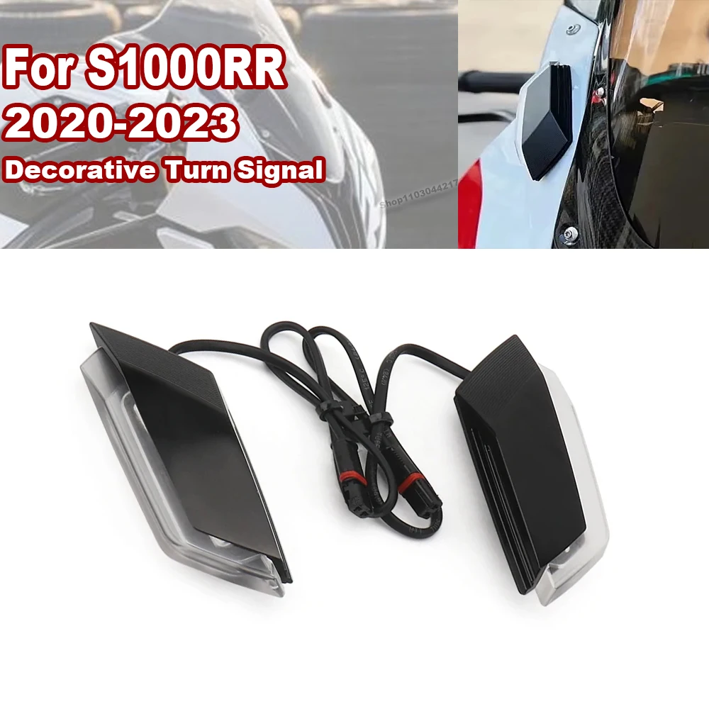 

For BMW S1000RR M1000RR M1000 RR S1000 2021-2024 New Motorcycle Mirrors Block Off Plate Type Front Turn Signals LED Indicators