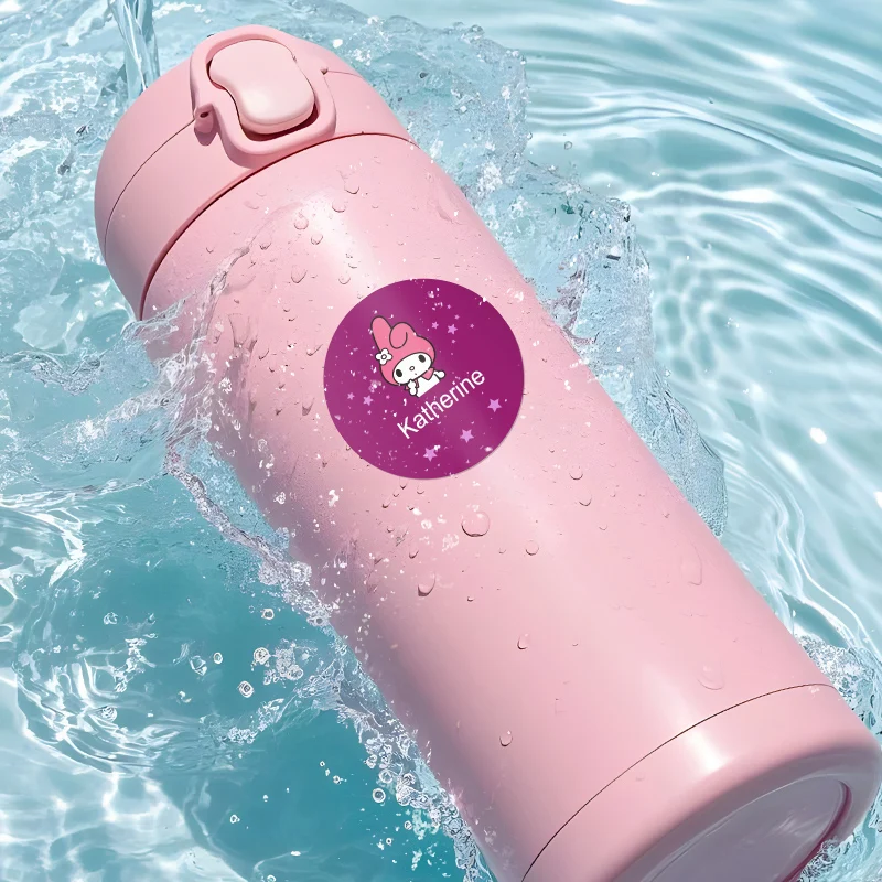 ملصقات مخصصة لطيفة بلدي ميلودي اسم حزمة شخصية لزجاجات المياه كوب الكمبيوتر المحمول الهاتف الغيتار سيارة الدراجة ، هدية للأطفال/المراهقين