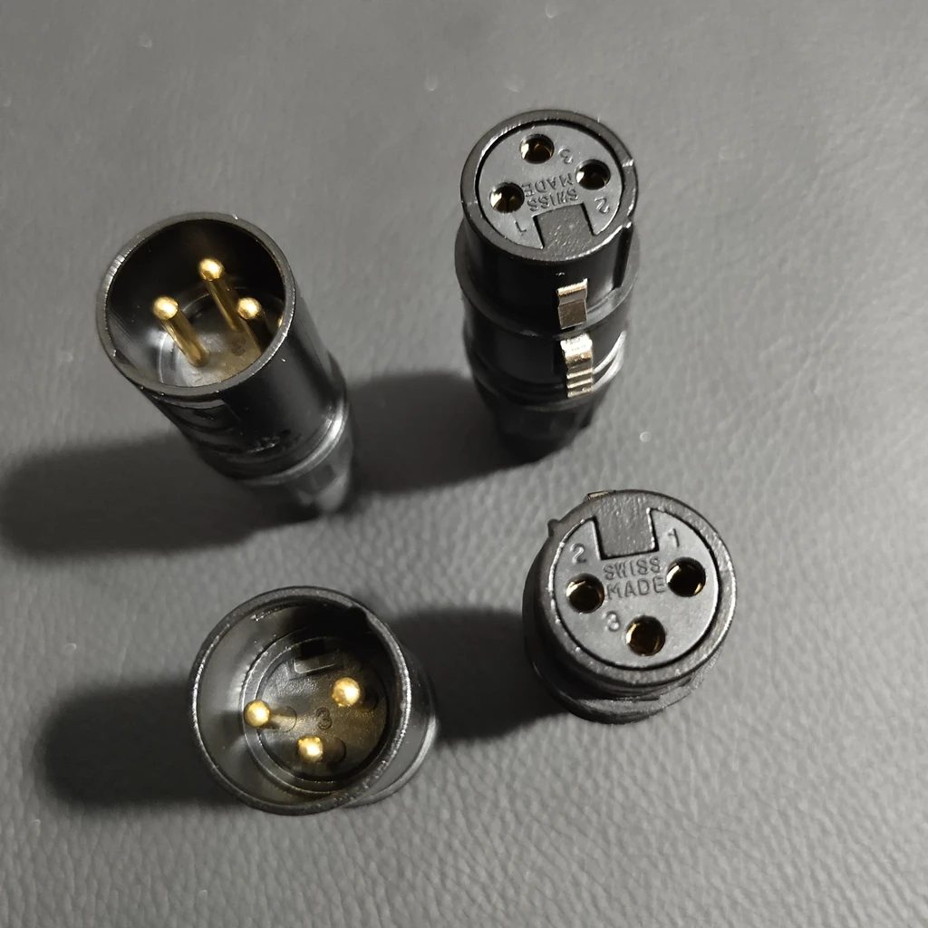 A lot high quality Swiss original NEUTRIK 3 pin XLR audio connector Male female Microphone repair upgrade Balanced cable plug