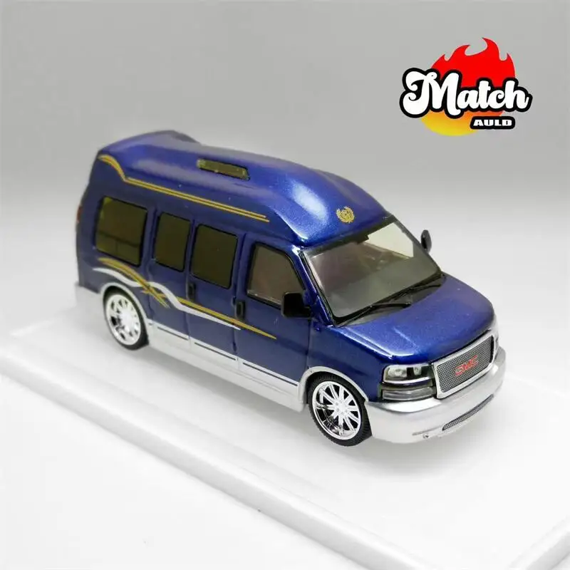 **Pre-Order** GOC & Auld Match 1:64 GMC SAVANA Blue limited500 Diecast Model Car