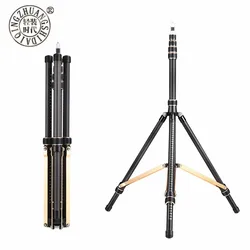 QZSD LS285C Carbon Fiber Professional Tripod Large-diameter Independently Adjustable Photographic Lamp Holder for Youtube Video