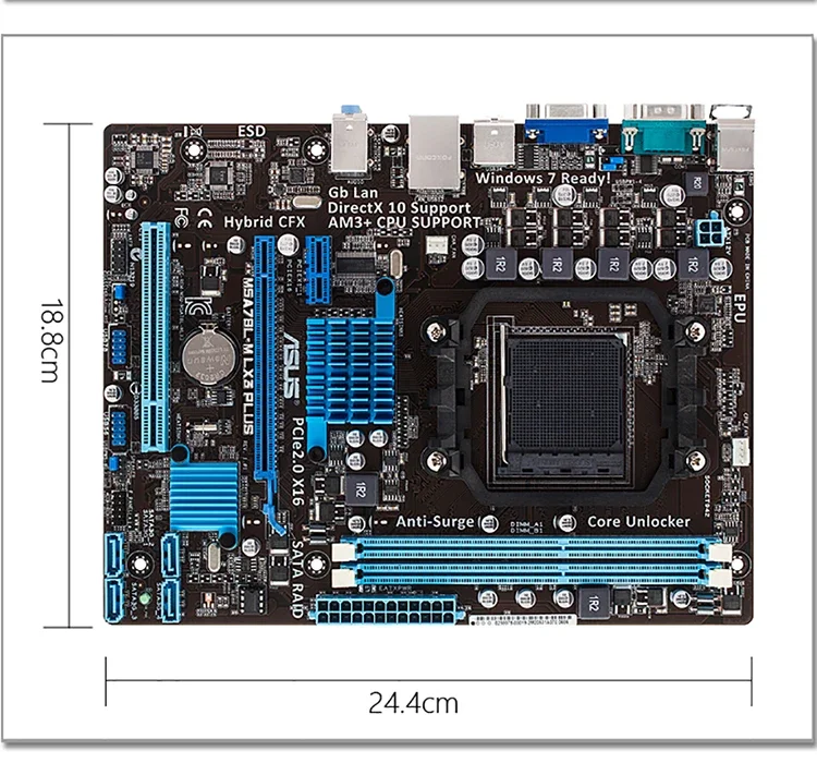 Placa base de pantalla de banda de estado sólido M5A78L-M LX3 PLUS AM3/AM3 + 938 agujas