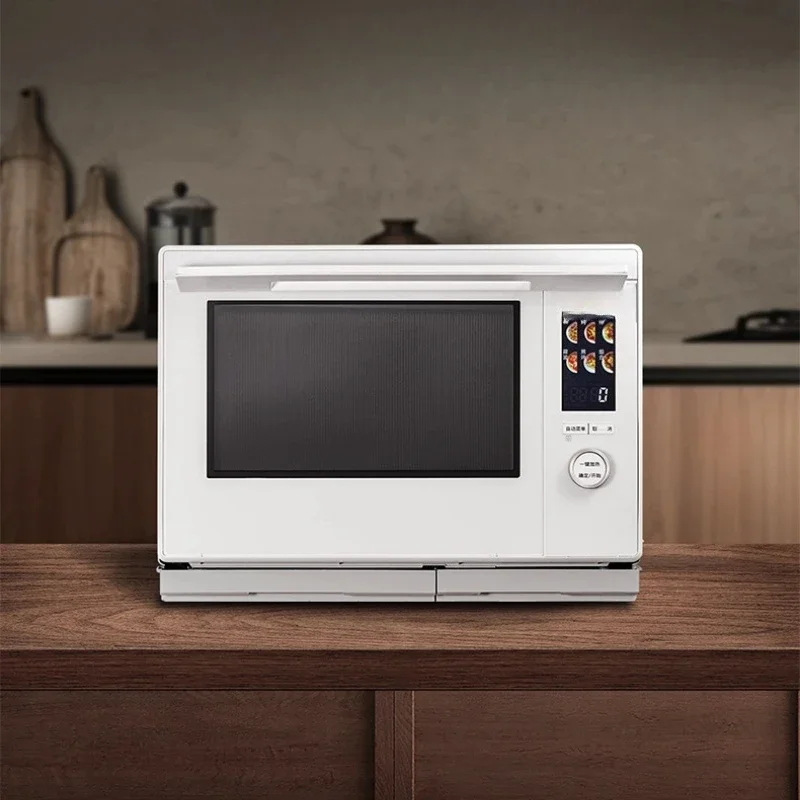 

Microwave oven micro-steaming, baking and frying box integrated machine household three or four in one