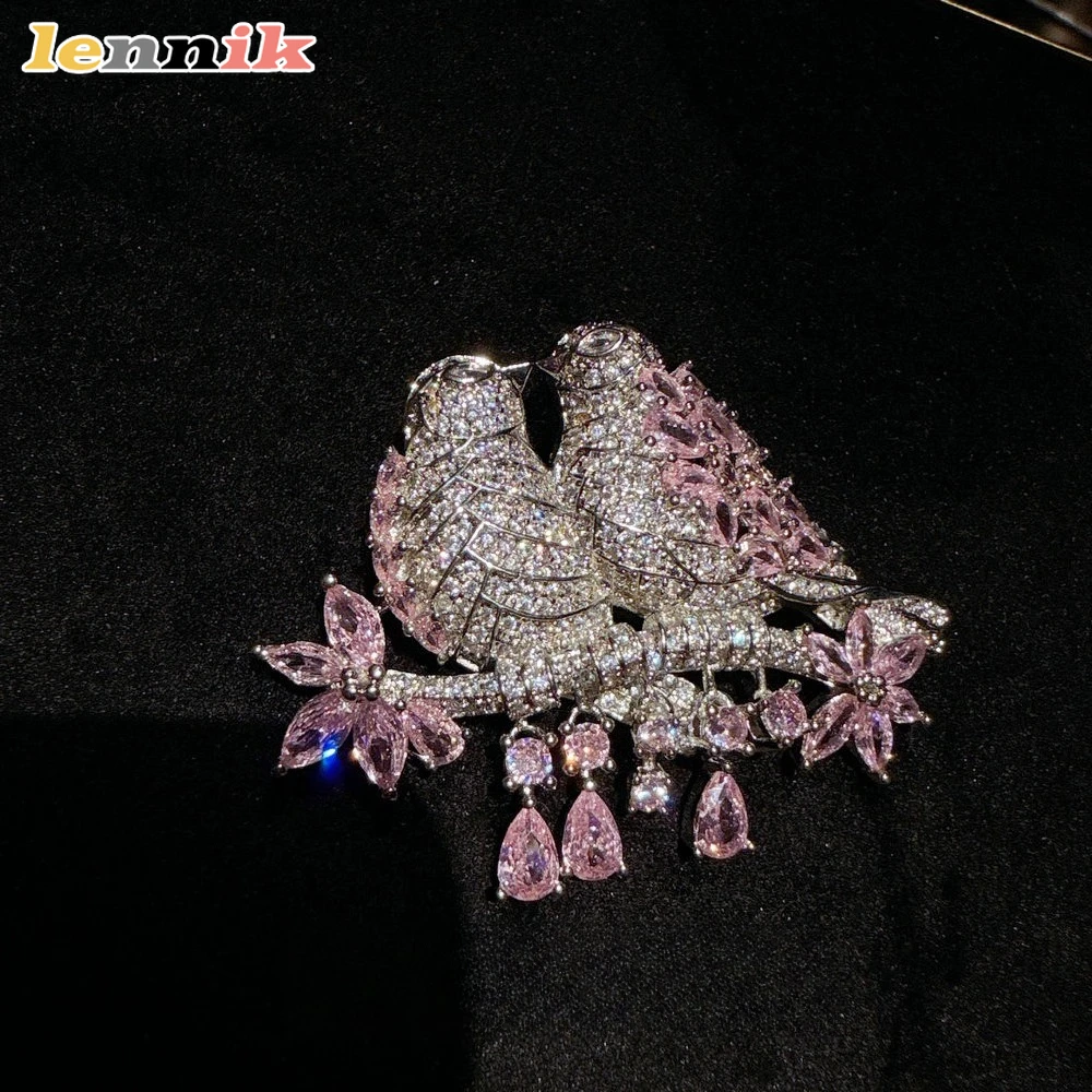 مجوهرات القزحية الأرجواني الفراشة جوهرة انخفاض الأقراط، مأدبة عالية مخصص، الأميرة الوردي الطيور تألق الماس بروش مجموعة #5
