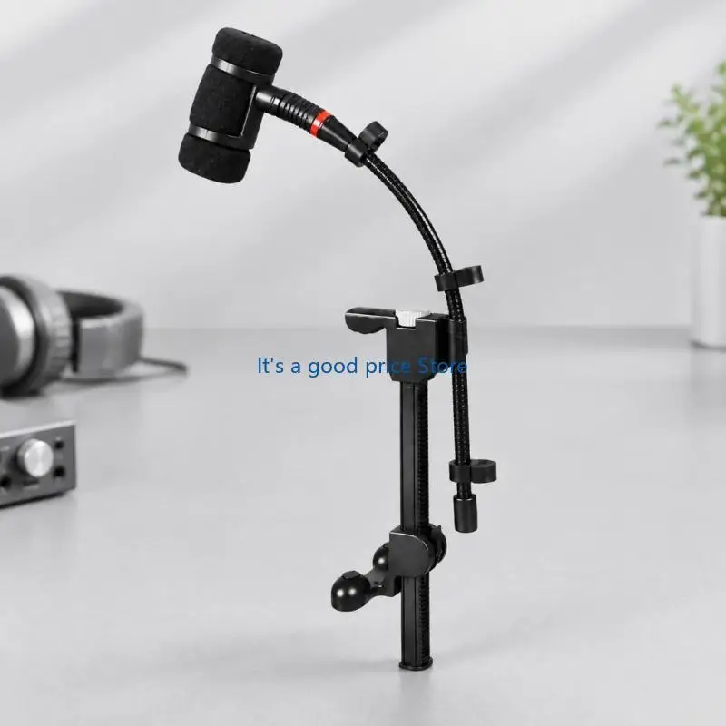  Padded Instrument Clamp with Flexible Sound Pickup Positioning Arm