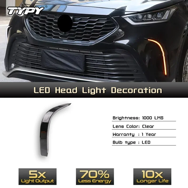 

Car LED Fog Lamp For Toyota Highlander XSE 2021 2022 2023 Car LED Daytime Running Light Dynamic Turn Signal Auto Accessories