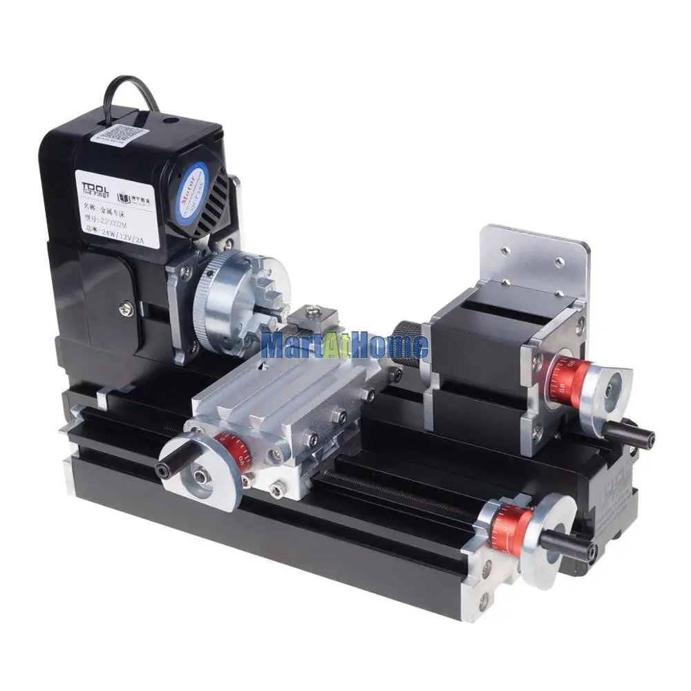 24W Mini Metal Lathe Machine Tool Z20002M 20000 RPM Max. Workpiece 135*20mm for Hobby, Science Education, Model making