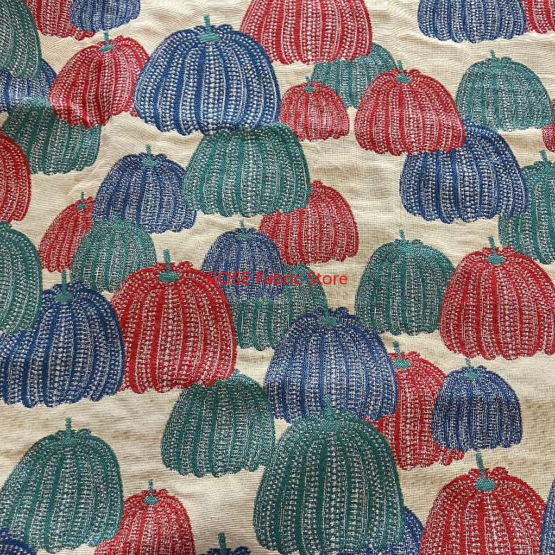 

Pumpkin pattern jacquard embroidery fabric, for Dress, Skirt Bag DIY Handmade Apparel Sewing Fabric Designer Fabric,