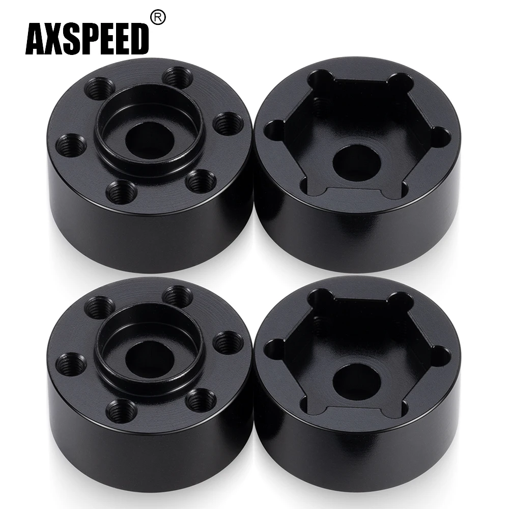 AXSPEED 4Pcs 15mm Wheel Hex Adapters Combiner Coupler for 1/10 RC Car 1.9inch 2.2inch Wheel Rims Upgrade Parts Accessories