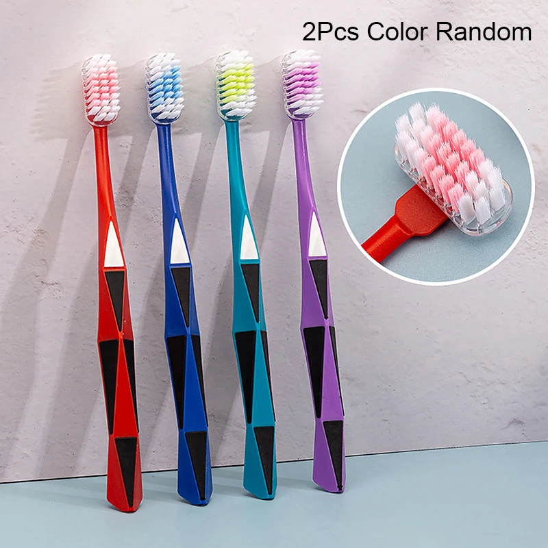 

2PCS Soft Bristled Toothbrush Rotating Head Scraping Tongue Coating Tongue Coating Toothbrush Oral Cleaning Tools