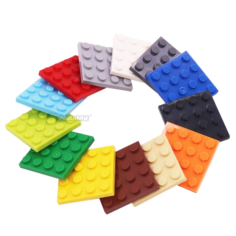 Marumine 4x4 Dots Baseplate 10PCS Buiding Blocks 3031 DIY Classic Developing Educational MOC Bricks Bulk Parts Construction Set