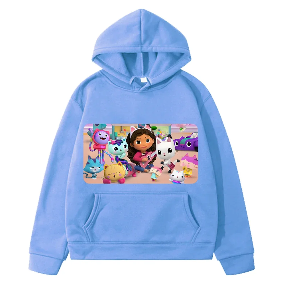 boy gir clothe Gabbys Dollhouse Print hoodies Fleece sweatshirt Autumn Cartoon anime hoodie pullover y2k sudadera kids clothes