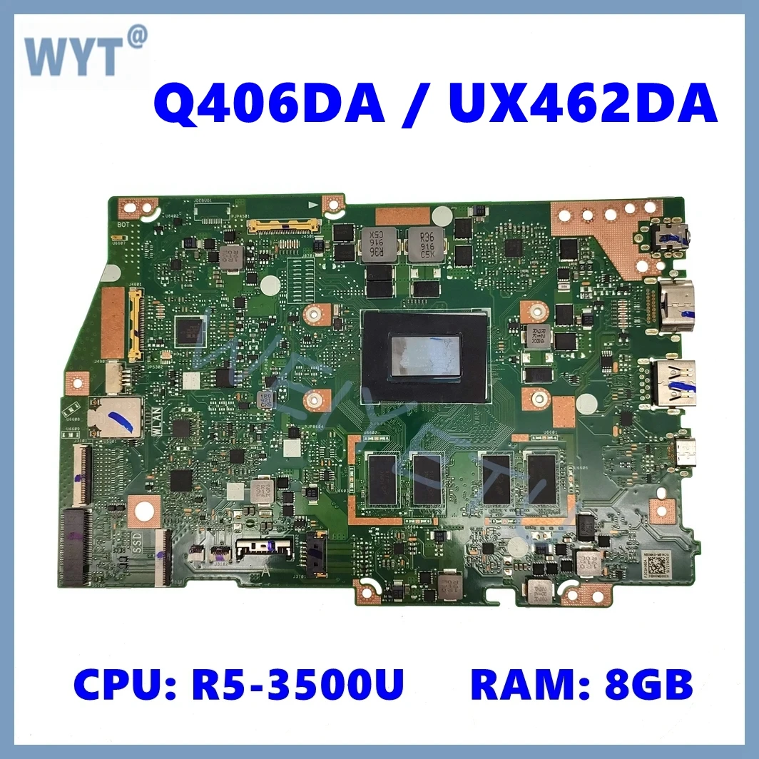 Q406DAเมนบอร์ดสําหรับASUS UX462D UM462DA UM462D Q406D Q406DAแล็ปท็อปเมนบอร์ดR5-3500U CPU 8GB-RAM 100% Test OK