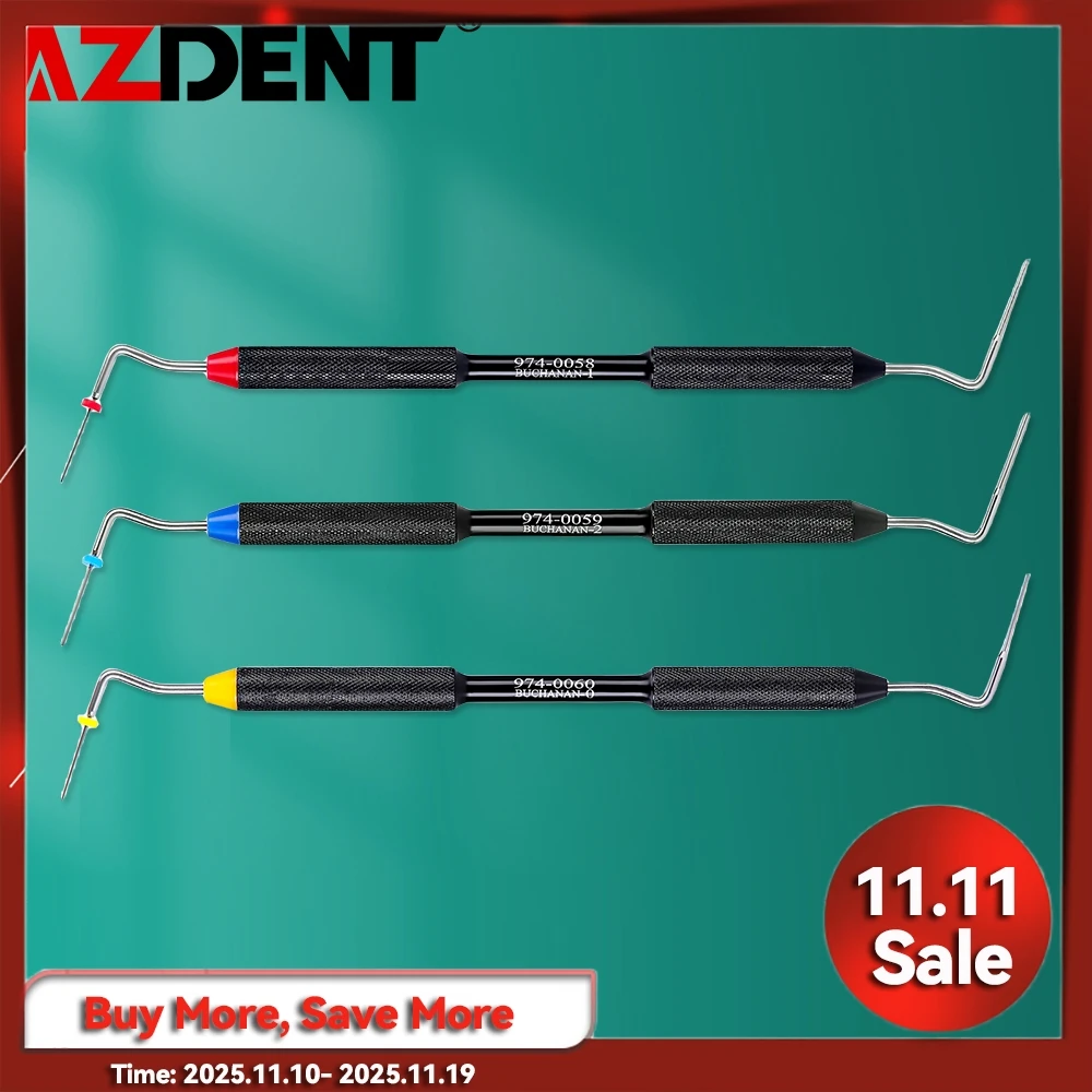 

1 шт. AZDENT Dental Endo Buchanan ручной штекер заполняющий инструмент NITI наконечник # 0 # 1 # 2 инструмента для эндодонтического стоматологии
