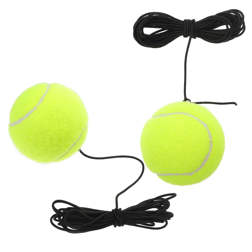 

2Pcs Tennis Trainer Ball Elastic Rope Durable Lightweight Tennis Training Aid for Solo Practice Improve Reaction and