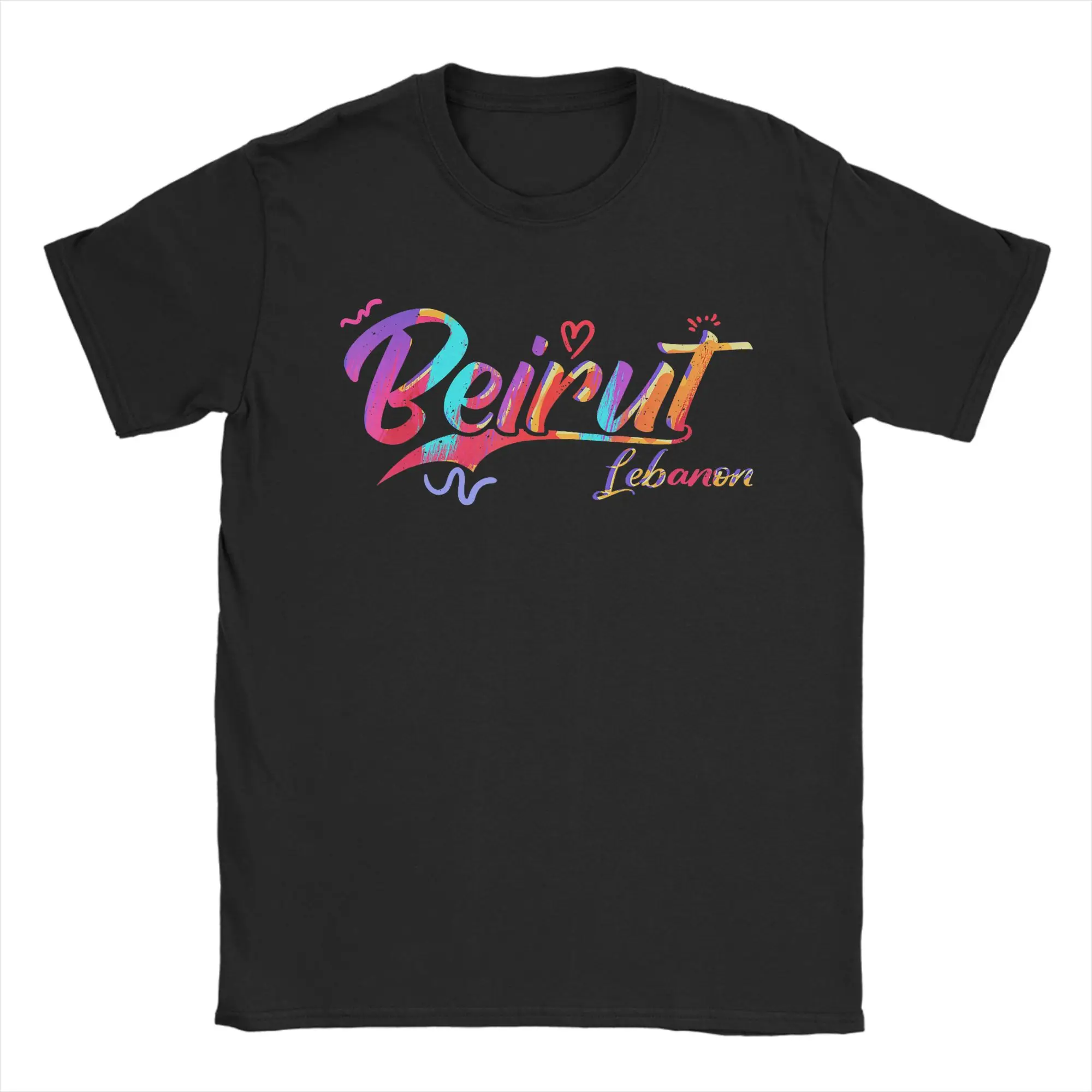 Oversized T Shirt Beirut Lebanon  Pure Cotton T Shirts  Novelty Tee Shirt for Men's Summer Y2K Fun Print Short Sleeve Tees