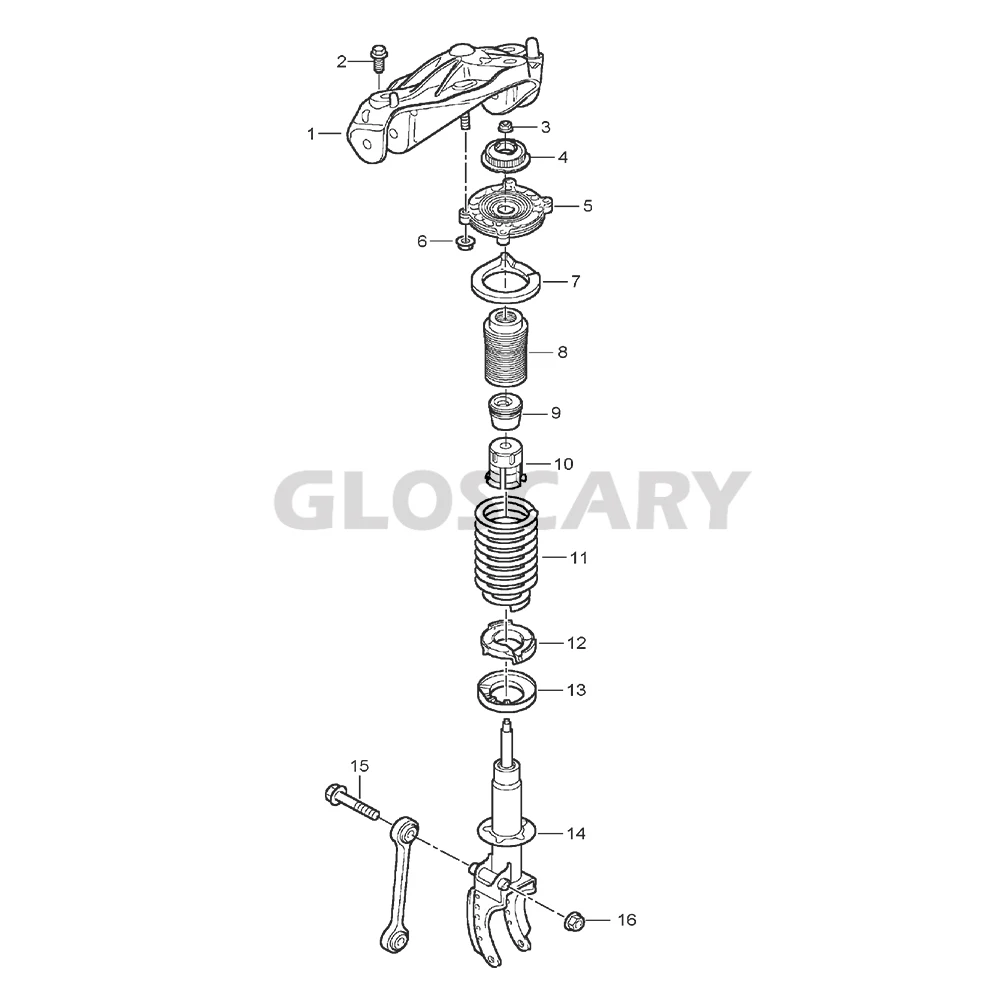 2X Front or Rear Coil Spring Shock Absorber Strut For VW Touareg 2002-2010 Porsche Cayenne 955 9PA 03-06 7L6413031L 7L6513029E