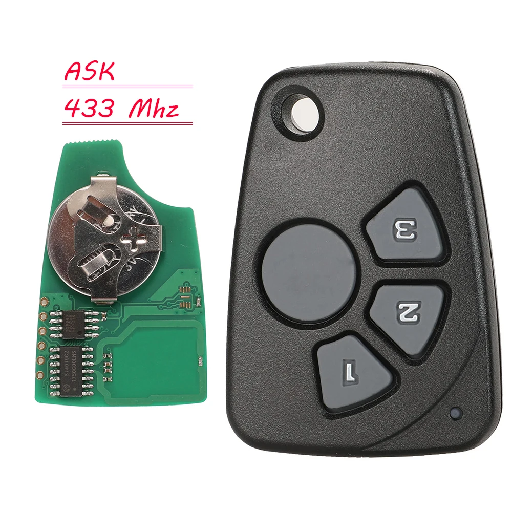 jingyuqin New Remote Car For Chevrolet Cruze Spark Onix Silverado Volt Aveo Sonic 433MHZ ASK Full Key