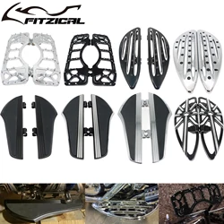 Motorcycle Driver Stretched Front Floorboards CNC Footrest Footpegs For Harley Touring Softail Street Electra Glide Road King FL