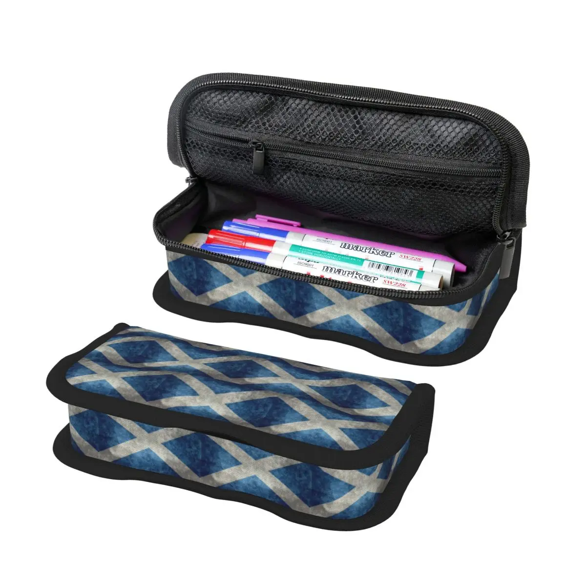 Flag Of Scotland - Grungy Vintage Version Pencil Case for Boy Girl Gifts Pen Box Pencil Bag Stationery Supplies Pen Holder Bag