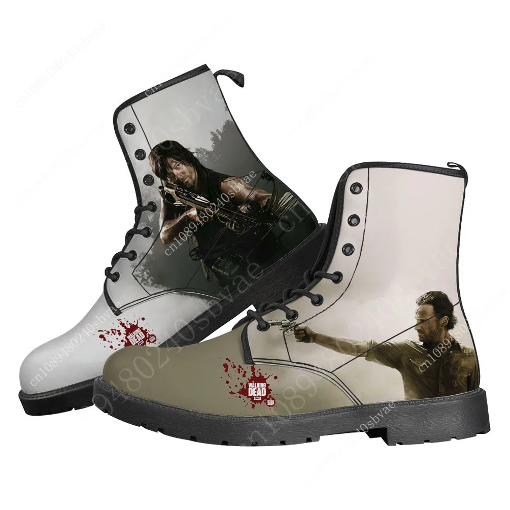 

The Walking Dead Horror Boots Mens Womens Teenager Shoes Casual Boot Outdoor High Quality Couple Print on Demand Customize Shoe