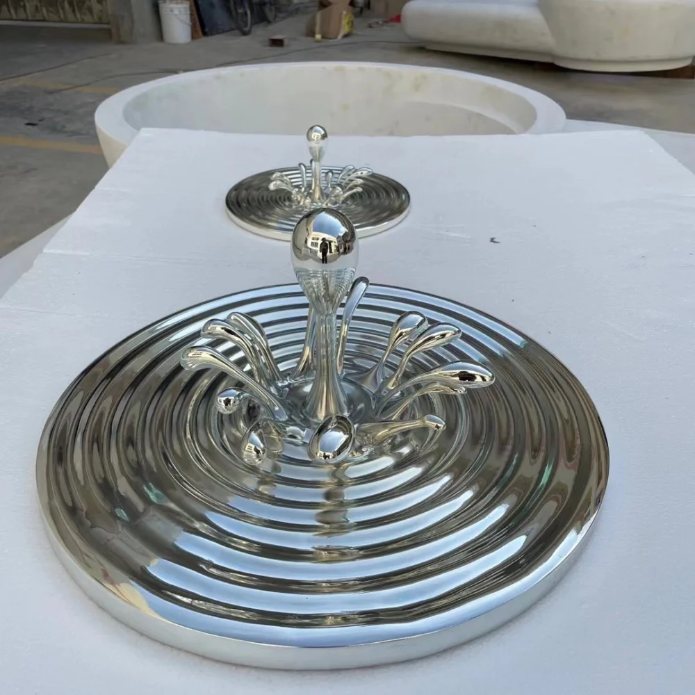 ※a High-Quality Stainless Steel Unique Water Splash & Ripple Sculpture  for Interior & Exterior Decor