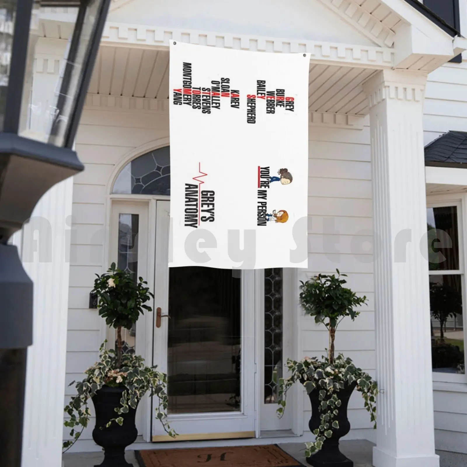 علم السيارة للديكور الخارجي باللون الرمادي، علم السيارة باللون الرمادي S Anatomy Derek Shepherd Meredith Gray Twisted Sisters You Re My Person