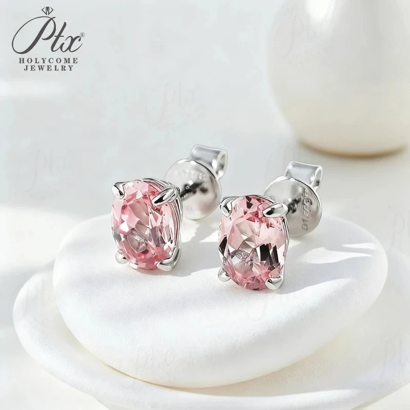 Stud Earrings Lab Grown Gemstones Moissanite Oval Shape 925 Silver Hypoallergenic Anniversary Gifts Never Fade Wedding jewelry