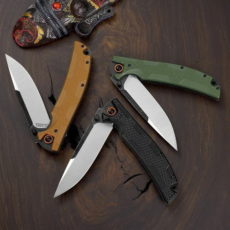 

New Portable Outdoor Pocket Camping Folding Knife D2 Blade G10 Handle Knife Survival Hunting Tactical Knives Utility EDC Tools