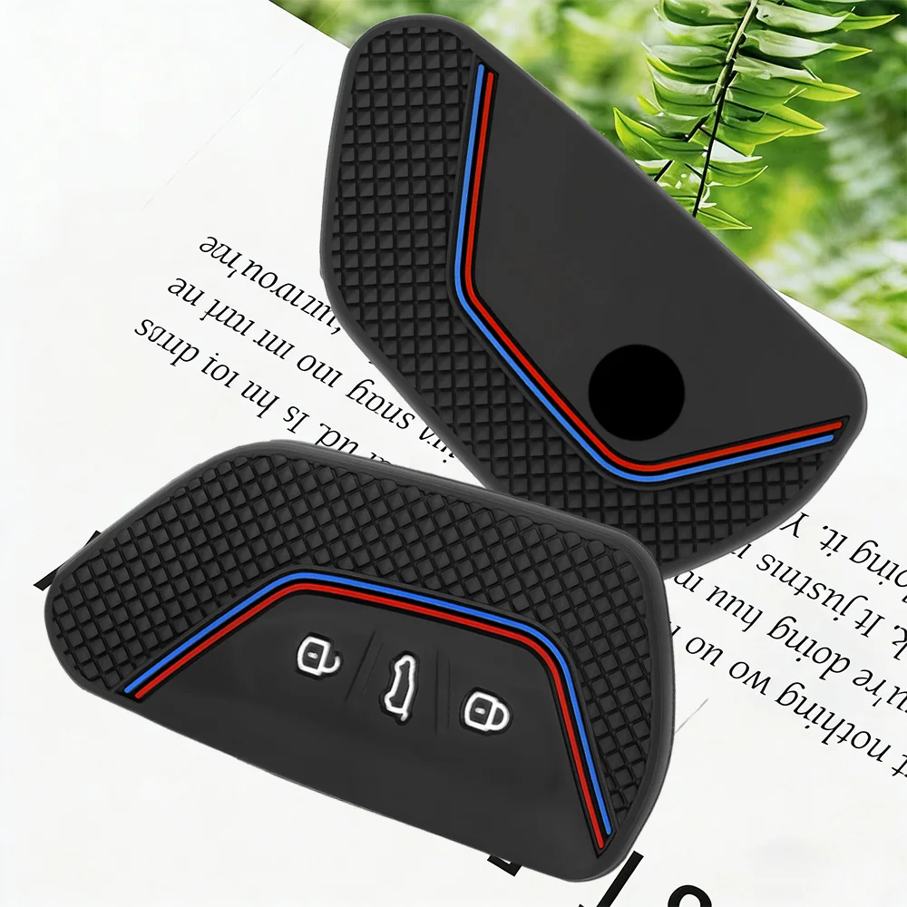 Premium Soft Silicone Car Key Case Cover for VW Volkswagen Golf 8 for Seat Leon 2021 Cupra Formentor for Skoda A8 Octavia Mk8
