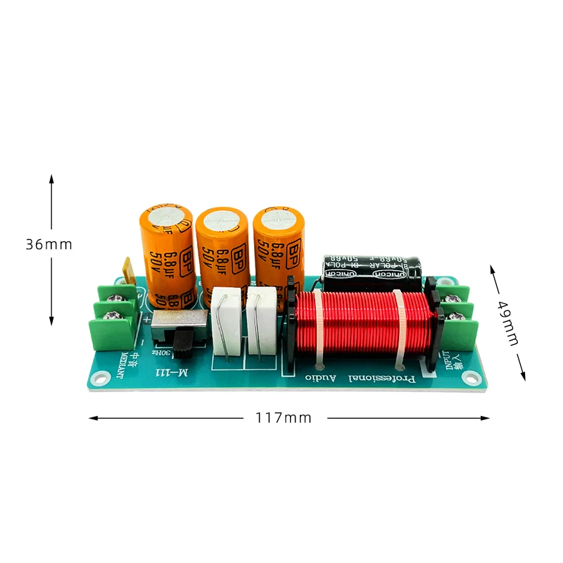 150W Mediant Audio Crossover Network Passive Mid Pass Filter Midrange Speaker DIY Adjustable Frequency Divider WEAH M111