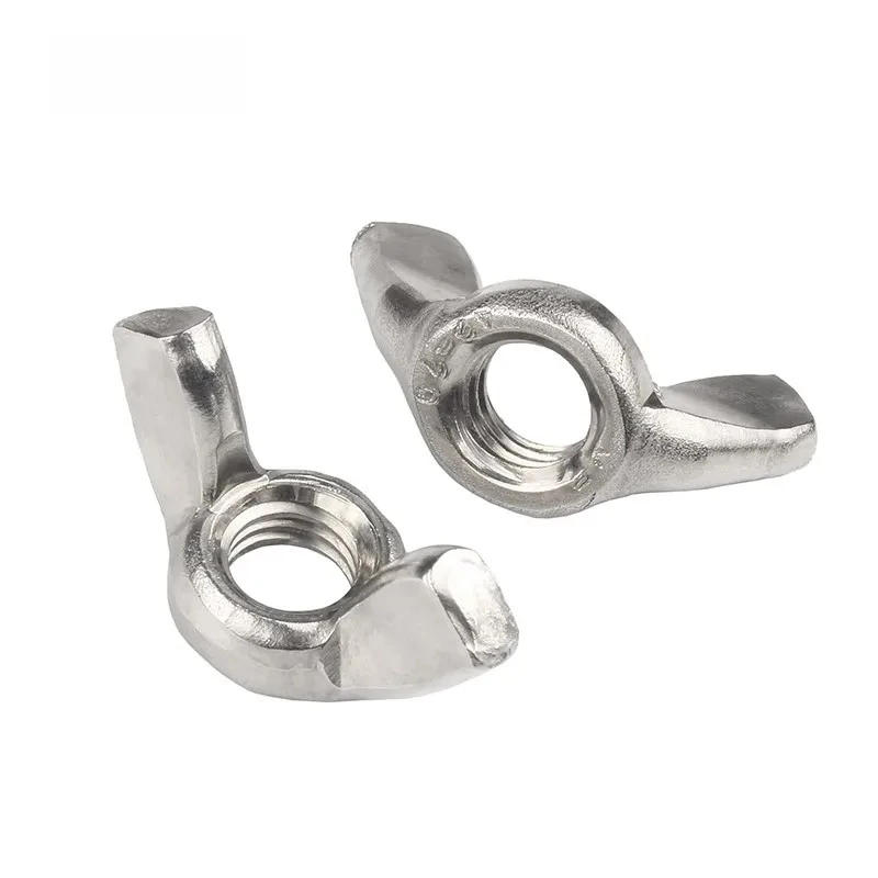 

M3-M12 304 Stainless Steel DIN315 Wing Nuts / Butterfly Nuts Hand Tighten Nut Tool-Free Fastener