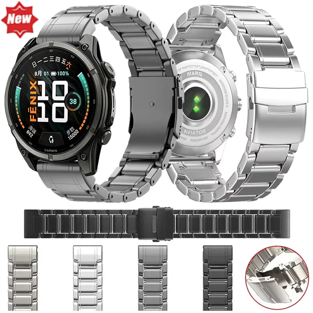 26 mm, 22 mm, tytanowa bransoleta QuickFit do zegarków Garmin Fenix 9/9 Pro/8 (rozmiar 51/47 mm), zamienna bransoleta ze stopu do zegarków Garmin Tactix 8/Fenix 7.