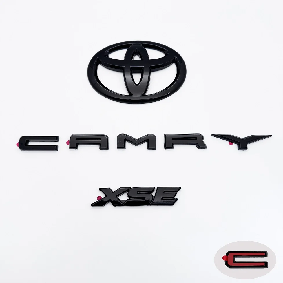 3-piece Set Emblem for Toyota Camry Modified Covering Car Sticker 3D Trunk Sticker Accessories SE LE XSE Auto Exterior Decor