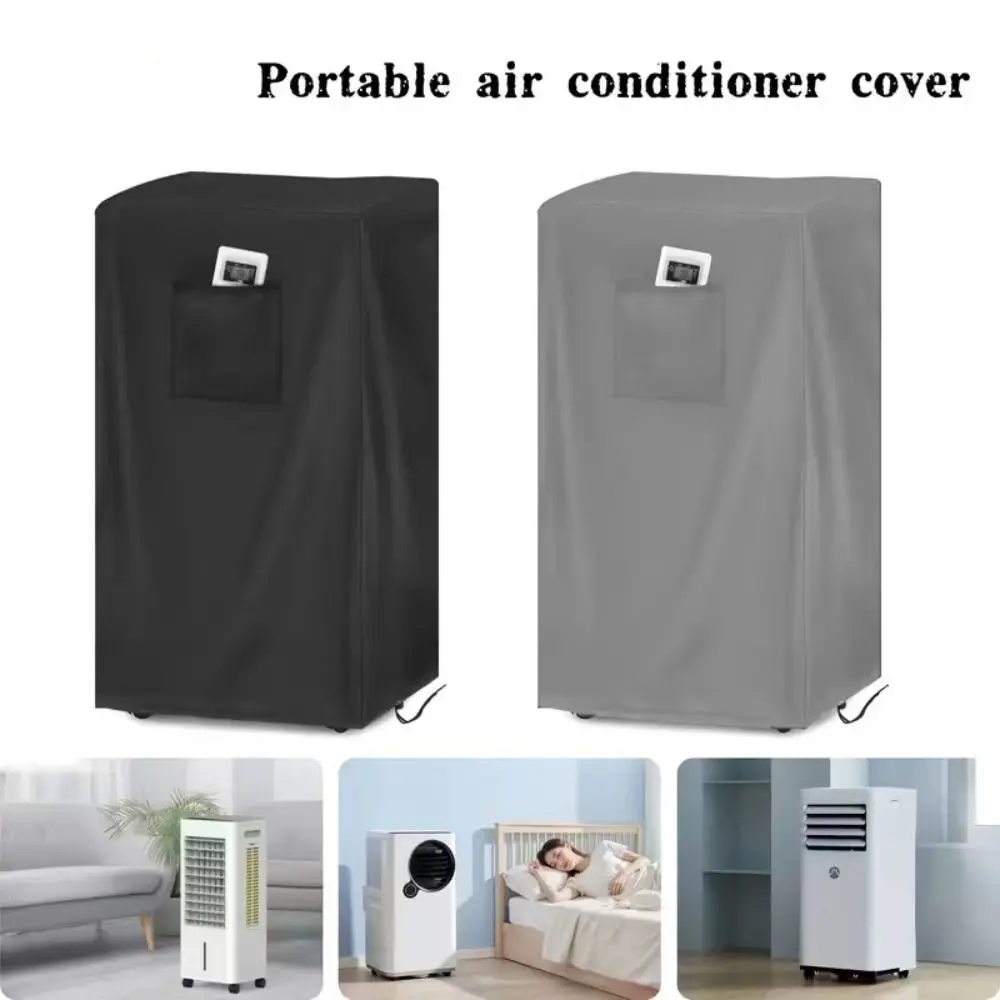 Waterproof Portable Air Conditioner Cover Oxford Cloth Dustproof AC Unit Cover With Drawstring Windproof Protection Cover Indoor