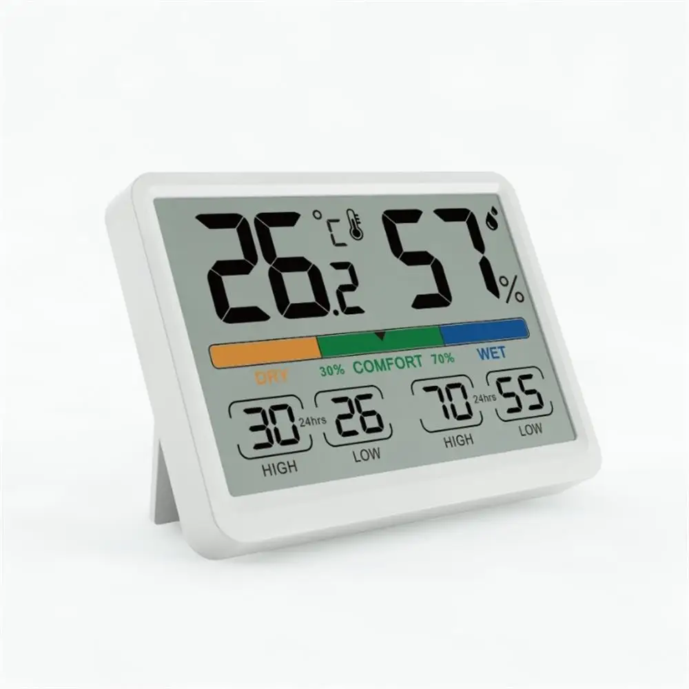 Большой ЖК-цифровой термометр 2025, гигрометр для помещения, дома, гигрометр, измеритель температуры и влажности, датчик погоды, Statio Большой ЖК-цифровой термометр 2025, гигрометр для помещения, дома, гигрометр, измеритель температуры и влажности, датчик погоды, Statio