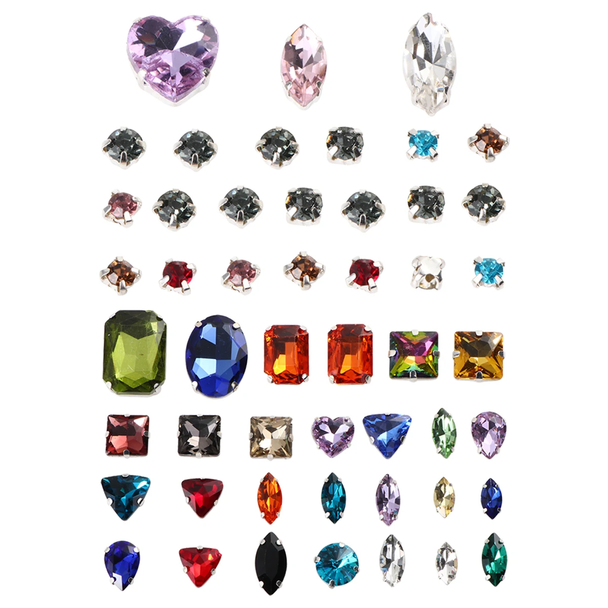 

Rhinestone Glass Crystal Claw Drill Rhinestones for Clothes Teardrop Garment Sew