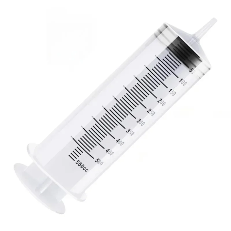 Reusable Large Capacity Syringe Pump 100-500ml Measuring Tool with 30cm Tube & Conversion Head 1pcs