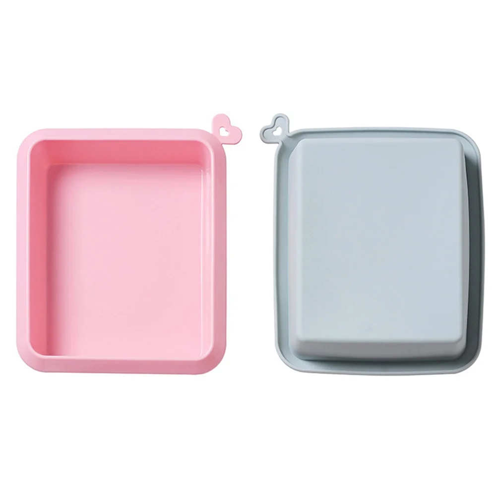 

2 Pcs Roasting Pan Rectangular Silicone Mold Baking Tool Cake Making Mould Cakes Bakewares DIY Molds