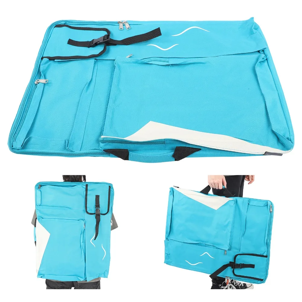 1pcs Waterproof Design Art Drawing Bag Durable Oxford Cloth Reinforced Shoulder Straps Artist Backpack Art Portfolio Case