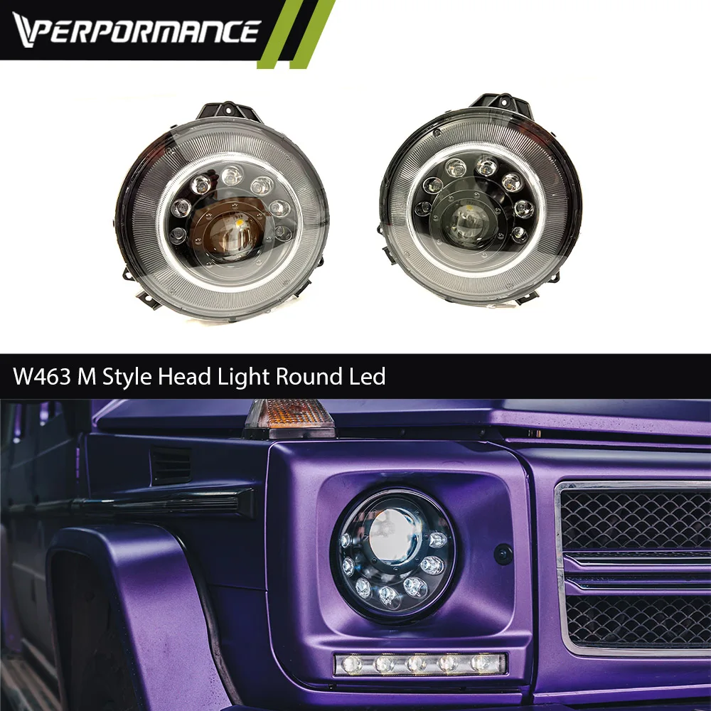 

2008-2018 год G Class W463 M Стиль Фара Круглая светодиодная G500 G550 G63 Фара Передняя светодиодная внешняя фара