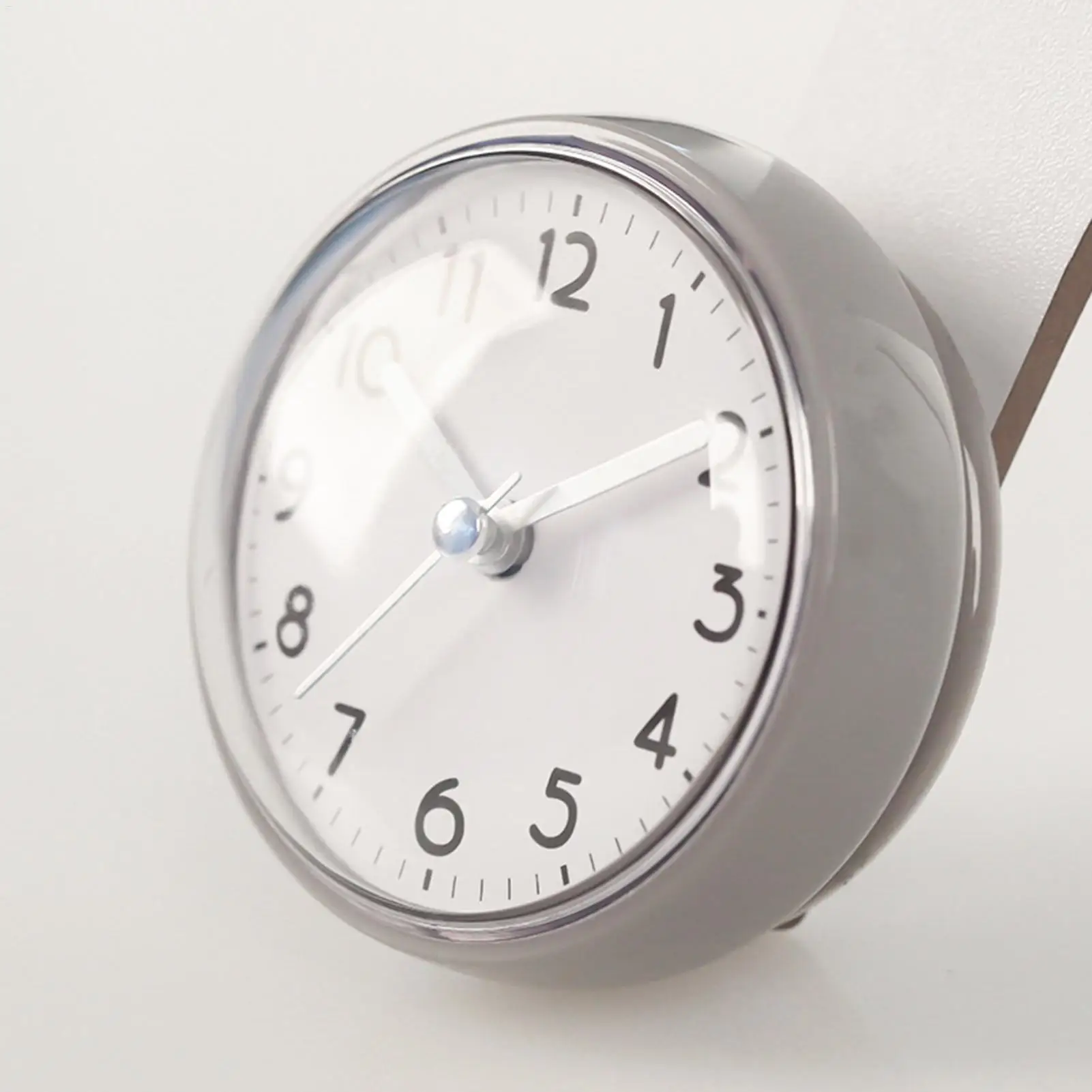 Waterproof Suction Cup Shower Clock Easy Reading Alarm 3 Inches Small Clock for Bathroom for Home Office Living Room Kitchen