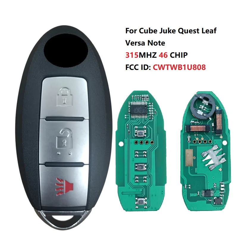 

CN027087 315MHZ 46 Chip FCC CWTWB1U808 For Cube Juke Quest Leaf Versa Note 2011 - 2017