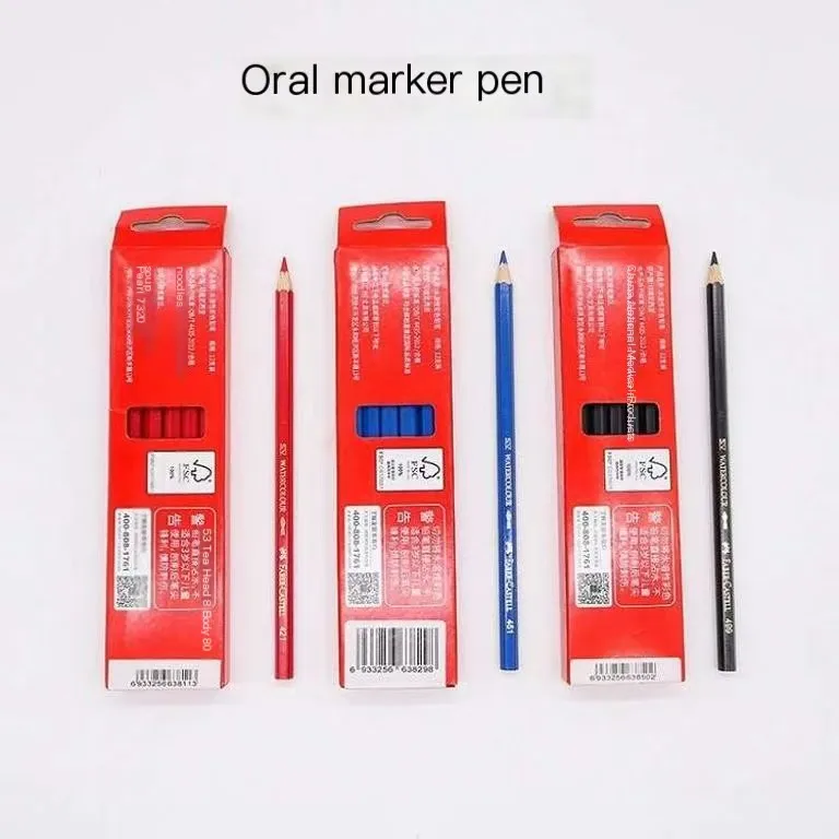 Dental Oral Marker Pen Wood Intraoral Marker Red/Blue/Black Sterilizable Denture False Teeth Repair Sign Line Dentistry