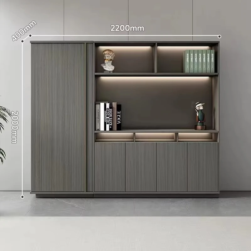 

Customized Light Luxury Bookcase Shelves Villa Large Home Bookshelves Designer Creative Study Floor Display Shelves