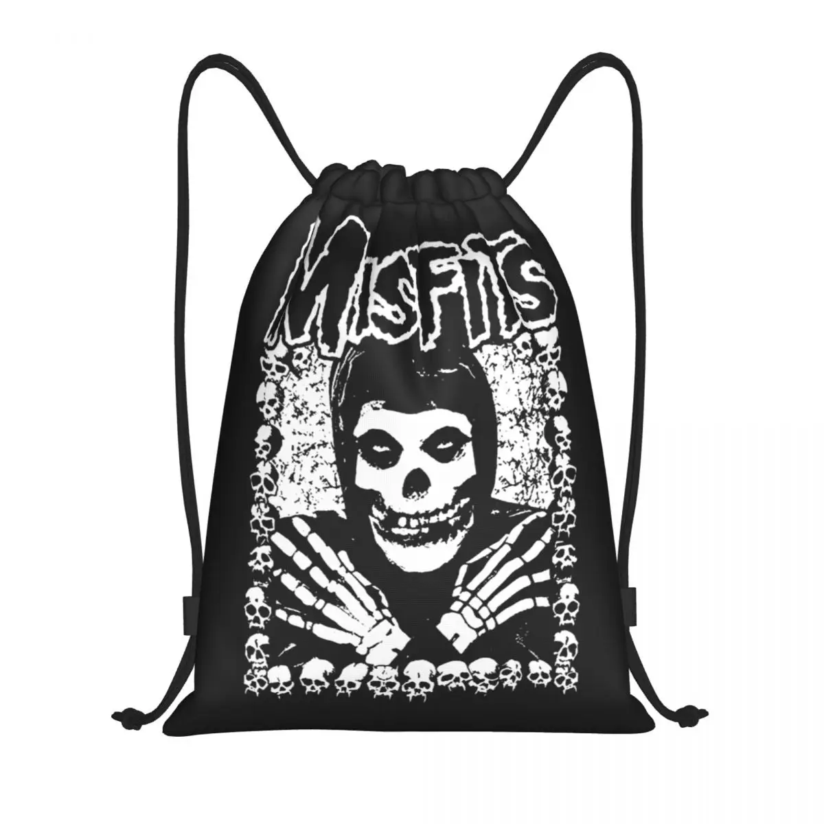 

Custom Misfits Rock Punk Skull Drawstring Backpack Bags Men Women Lightweight Gym Sports Sackpack Sacks for Yoga